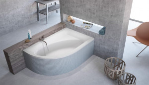 Cada baie asimetrica Radaway Mistra 150x100cm, acril, orientare dreapta - Img 2