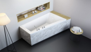 Cada baie asimetrica Radaway Palea 170x100cm, acril, orientare dreapta - Img 3