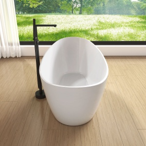 Cada baie freestanding ovala, Foglia Bella compozit, 158 x 77 cm - Img 4