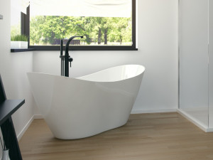 Cada freestanding compozit Besco Viya alba 160x70 cm  - Img 6