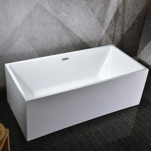 Cada freestanding dreptunghiulara 9005, acril, 170x80 cm