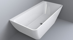 Cada freestanding Miraggio Island, compozit, 169x80 cm alb lucios - Img 3