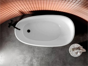 Cada freestanding Miraggio Valeria compozit 140x74 cm alb lucios - Img 4