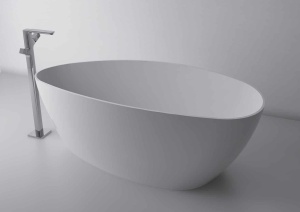 Cada frestanding compozit Cast Marble Praga 157x70 cm