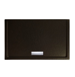 Cadita dus dreptunghiulara acril Belform Celesta slim 120x80x4 cm, negru
