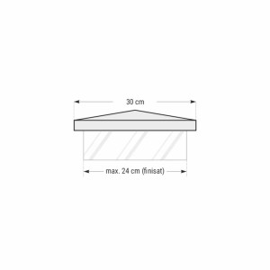 Capac stalp gard Star Stone Roma, 30x30x5 cm, white - Img 4