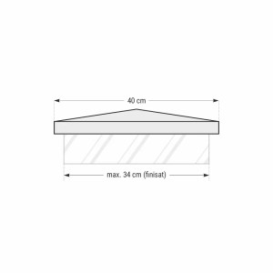 Capac stalp gard Star Stone Roma, 40x40x6 cm, silver - Img 4