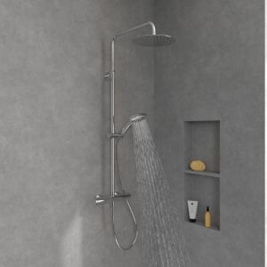 Coloana de dus cu termostat Villeroy & Boch Verve Showers, 3 functii, crom - Img 3