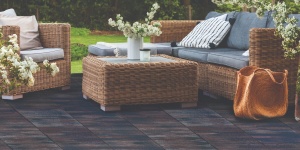 Dala beton rezidentiala Semmelrock Rettino 40x40x6 cm, albastru patinat