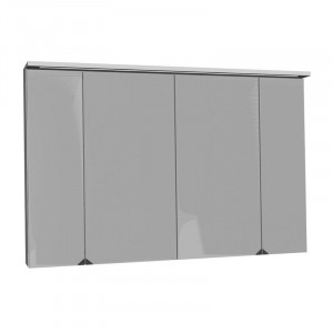Dulap 4 usi cu oglinda iluminare LED Kolpasan Tara, 110 cm, craft wood