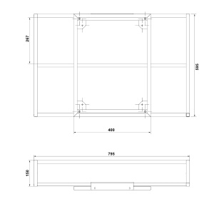Dulap baie cu oglinda si polite, Cersanit Zen / Garda, negru mat, 79.5 x 15 x 59.5 cm - Img 2