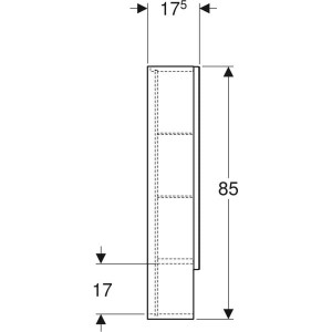 DULAP CU OGLINDA 80 CM SELNOVA SQUARE CU DOUA USI, LAVA - Img 4