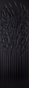 Faianta Paradyz Cold Crown STR black 39.8x119.8 cm