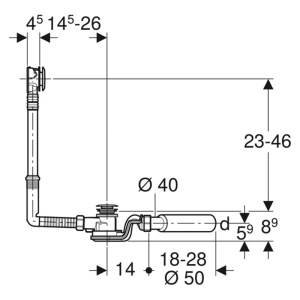 Instalatie de cada PushControl Geberit, actionare prin apasare, L26 cm - Img 3