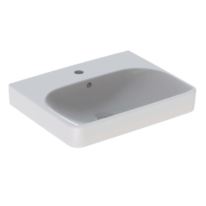 LAVOAR GEBERIT SMYLE SQUARE 55X44 CU ORIFICIU BATERIE SI PREPLIN - Img 6