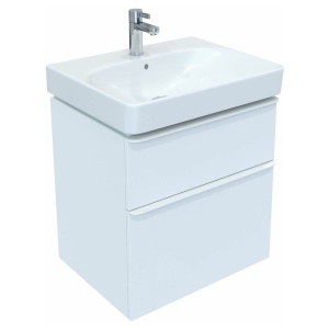 LAVOAR GEBERIT SMYLE SQUARE 60X48 CU ORIFICIU BATERIE SI PREPLIN - Img 7