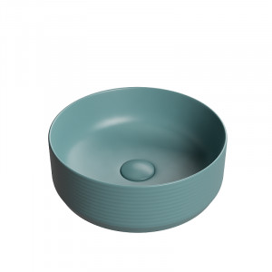 Lavoar pe blat Line, rotund, 35x35x13 cm, verde mat - Img 1
