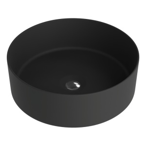 Lavoar pe blat Spectrum Rosina Black, rotund, diam 37x h 12 cm, negru mat