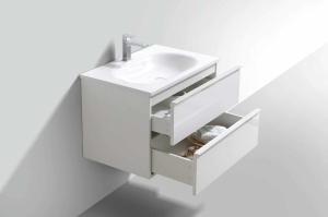 Mobilier cu lavoar marmura alb lucios Kuma ANNE MARIE 75 M gloss - Img 2