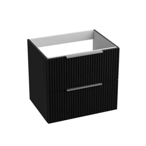 Mobilier pentru lavoar pe blat Spectrum Omaha, finisaj riflat, 60 cm, negru mat