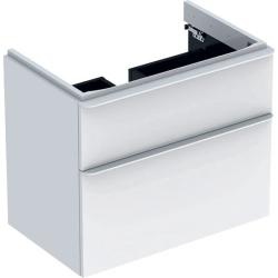MOBILIER PENTRU LAVOAR SMYLE SQUARE CU DOUA SERTARE 73.4X61.7 ALB - Img 5
