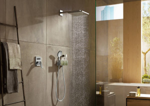 Palarie si brat de dus Hansgrohe Raindance E 300 AIR 1 jet, 30x30 cm - Img 5