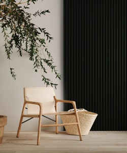 Panou riflaj perete Stegu LINEA SLIM 3 BOTANIC / BLACK (spate Black) - Img 2