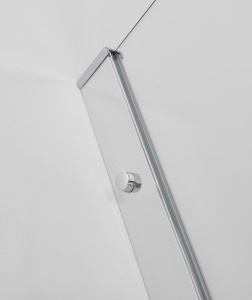 Paravan cada cu portprosop Belform Nanoglass 80x140 cm, sticla 6 mm, profil crom - Img 5