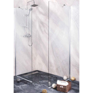 Paravan dus Walk-In Sanotechnik Young 95-97x195 cm, crom - Img 3
