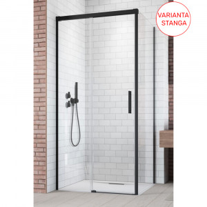 Perete lateral dus Radaway Idea Black KDJ S1 90 L stanga