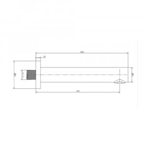 Pipa cada mobila FDESIGN Inula, 20 cm, auriu lucios - Img 2