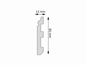 Plinta decorativa Elegance compactpolimer-lpc07 80.4mm/2,44 m alb - Img 2