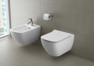 Set B245 vas wc suspendat Cersanit Virgo Clean on cu capac slim softclose, alb - Img 5