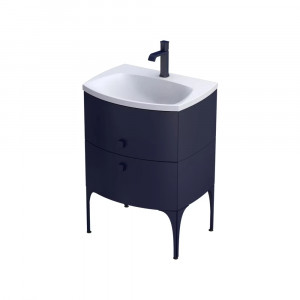 Set mobilier suspendat Oristo Louis cu lavoar Louis 62 cm, bleumarin