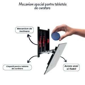 Set vas wc suspendat rimless cu capac soft close Foglia Alice, rezervor incastrat si clapeta alb lucios Alcaplast - Img 4