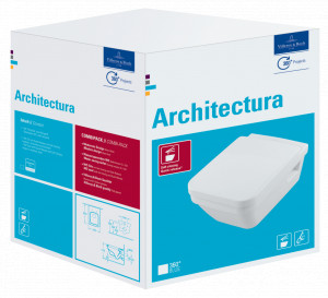 Set vas WC suspendat Villeroy & Boch, Architectura, Direct flush, rotund, capac soft close, quick release, alb alpin - Img 6