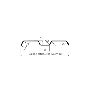 Sipca gard metalica Bilka, Sofia, orizontala, dublu prevopsit, mat - Img 2