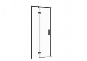 Usa de dus pivotanta Cersanit Larga 90 cm, profil negru, stanga - Img 2