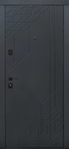 Usa metalica apartament BC 220 bicolora (spate alb), 86x202 cm
