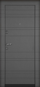Usa metalica apartament BC 700 grey bicolora (spate alb), 86x202 cm