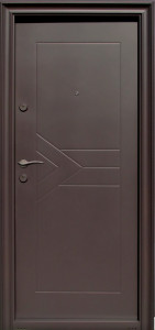 Usa metalica exterior Tracia Callatis, dreapta, maro inchis RAL 8019, 205 x 96 cm + accesorii