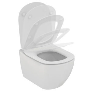 Vas wc suspendat Ideal Standard Tesi Aquablade cu capac slim, softclose, alb mat - Img 4