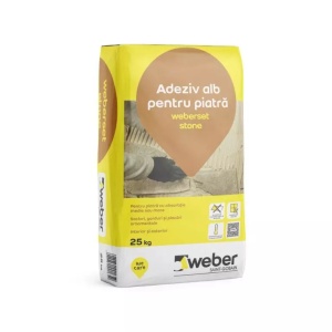 Adeziv piatra naturala Weber Set Stone, alb, 25 kg