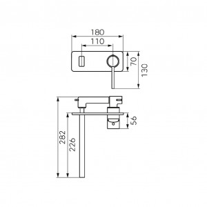 Baterie lavoar incastrata FDESIGN Zaffiro cu corp ingropat, negru mat - Img 2