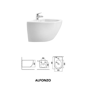 Bideu suspendat Fluminia Alfonzo, alb - Img 4