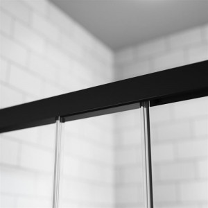 Cabina de dus Radaway Idea Black KDJ cu usa glisanta si perete fix, 100Lx80 cm - Img 3