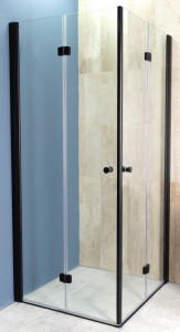 Cabina dus cu usi pliante Sanotechnik Optima Black, 100x100 cm