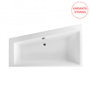Cada baie asimetrica Radaway Palea 170x100cm, acril, orientare stanga