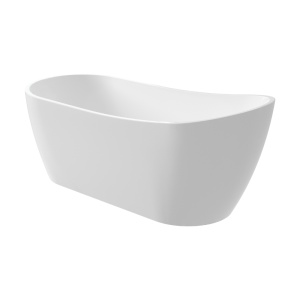Cada baie freestanding Foglia Diva, cu preaplin, 170x75 cm, alb - Img 2