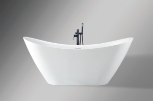 Cada baie freestanding Vela, acril, 170x75 cm, alb lucios - Img 3